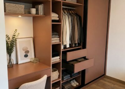 Dressing-Terracotta-bureau-Rangement-coiffeuse-Minimaliste